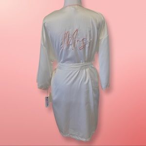 Bridal Robe with “Mrs.” Embroidery
